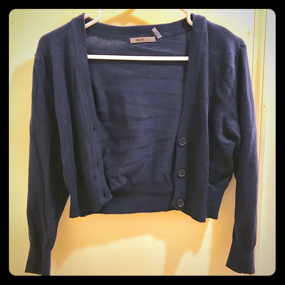 Mod Cloth cropped navy sweater
